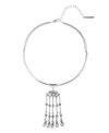 T Tahari Casual Chic Collar Necklace In Silver-tone