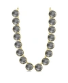 Kensie Charcoal Circle Stone Necklace In Charcoal
