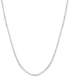 ESSENTIALS SILVER PLATED BOX LINK 18" CHAIN NECKLACE