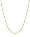 Essentials Silver Plated Box Link 18" Chain Necklace In Gold