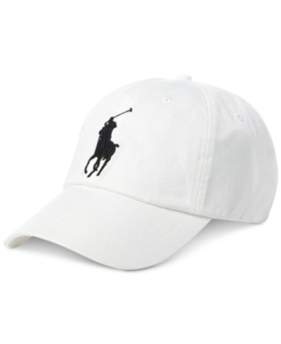 Polo Ralph Lauren Men's Big Pony Chino Sports Hat In White