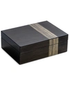 Bey-berk Lacquered Ash Wood Valet Box In Gray