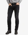 Levi's 511 Slim Fit Jeans In Black Knight Flex Stretch Wash In Frog Eye