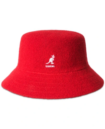 Kangol Men's Bermuda Terry Boucle Bucket Hat In Red