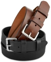 Polo Ralph Lauren Saddle Logo Patch Leather Adjustable Belt In Black