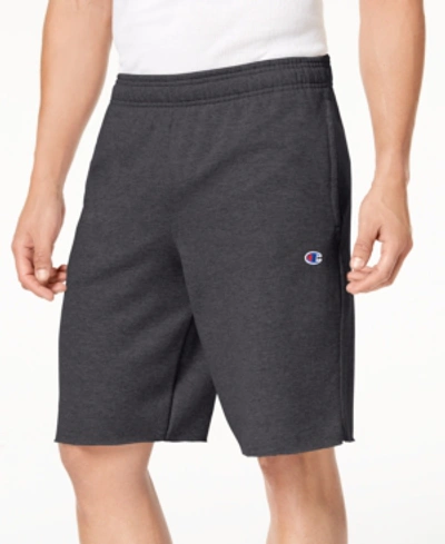 Champion Men's Big & Tall Powerblend Standard-fit 10" Fleece Shorts In Granite
