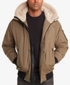 SEAN JOHN MEN'S HOODED BOMBER JACKET