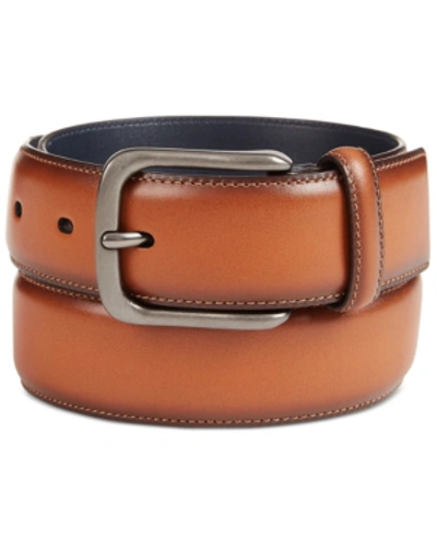 Original Penguin Men's Burnished Bird Leather Belt In Luggage