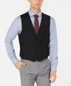 Calvin Klein Men's Slim-fit Wool Infinite Stretch Suit Vest In Black