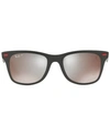 Ray Ban Rb4195m Scuderia Ferrari Collection Sunglasses Black Frame Violet Lenses Polarized 52-20 In Matte Black