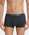 Calvin Klein Ultrasoft Stretch Modal Trunks In Black W/ White Logo