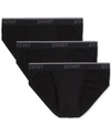 2(x)ist Cotton Stretch No Show Brief 3 Pack In Black