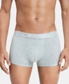 Calvin Klein Men's Ultra-soft Modal Trunks In Grey Heather W/ White Logo