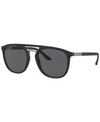 Giorgio Armani Men's Polarized Sunglasses, Ar8118 53 In Matte Black/polar Grey