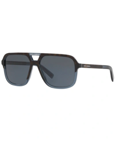 Dolce & Gabbana Sunglasses, Dg4354 58 In Top Havana On Transp Blue/blue