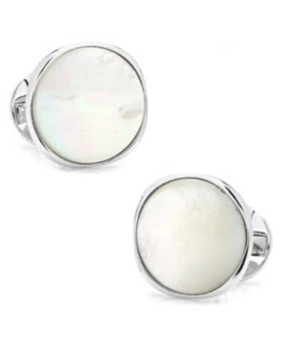 Cufflinks, Inc Sterling Classic Formal Mother Of Pearl Cufflinks In White