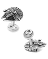 Cufflinks, Inc 3d Millennium Falcon Cufflinks In Silver