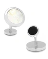 Cufflinks, Inc Double Sided Mother Of Pearl Round Beveled Cufflinks In White