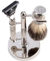 Bey-berk Men's Monogrammed Razor & Brush Set In 'g'