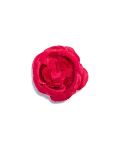 Hook + Albert Hook And Albert Small Lapel Flower In Red