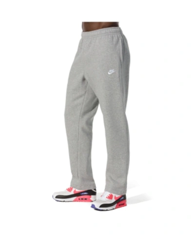Nike Men's Sportswear Club Fleece Sweatpants In Dark Grey Heather/matte Silver/white