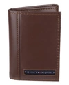 Tommy Hilfiger Men's Genuine Leather Trifold Wallet In Tan