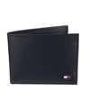Tommy Hilfiger Men's  Leather Passcase Wallet In Navy