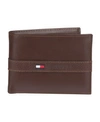 Tommy Hilfiger Men's  Premium Leather Rfid Passcase In Cognac