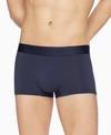 Calvin Klein Ck Black Men's Micro Low-rise Trunks In Blue Shadow