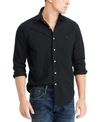 Polo Ralph Lauren Black Shirt With Pony Embroidery In Black
