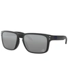 Oakley Holbrook Black Prizm Iridium Rectangular Mens Sunglasses Oo9102 9102e1 57 In Lar Matte Black/prizm Black