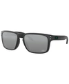 Oakley Holbrook Black Prizm Iridium Rectangular Mens Sunglasses Oo9102 9102e1 57 In Nyj Matte Black/prizm Black