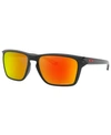 Oakley Oo9448-57 Sylas Acetate Rectangle-frame Sunglasses In Black Ink/prizm Ruby Polarized