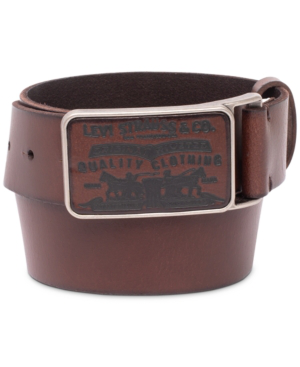 levi's brown leather belt mens