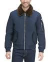 TOMMY HILFIGER MEN'S BIG & TALL FLIGHT BOMBER JACKET WITH DETACHABLE FAUX FUR COLLAR, CREATED FOR MACY'S