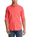 Polo Ralph Lauren Cotton Oxford Garment Dyed Classic Fit Button Down Shirt In Red