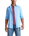 Polo Ralph Lauren Men's Big And Tall Classic Fit Garment-dyed Long-sleeve Oxford Shirt In Blue Lagoon