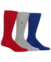 POLO RALPH LAUREN MEN'S 3 PACK SUPER-SOFT DRESS SOCKS