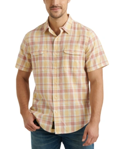 Lucky Brand Men's Palisades Workwear Shirt In Pink Plaid