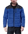 HAWKE & CO. OUTFITTER MEN'S COLORBLOCKED PACKABLE DOWN BLEND JACKET