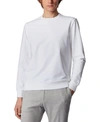 HUGO BOSS BOSS MEN'S STADLER 37 WHITE SWEATSHIRT