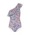 Isabel Marant Sicilya Floral Print Swimsuit In Blue
