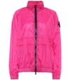 Moncler Logo Patch Lightweight Jacket In Pink