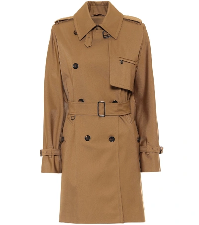 Max Mara Attuale Belted Cotton Trench Coat In Beige