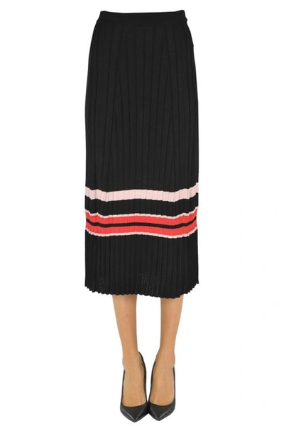 Pinko Falerno Pleated Skirt In Black