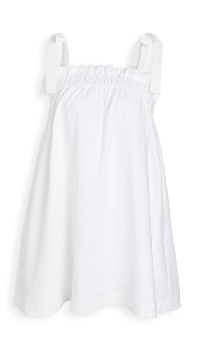 Aje Allégro Gathered Tie Mini Dress In White