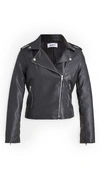 Bb Dakota Just Ride Faux Leather Jacket In Charcoal Grey