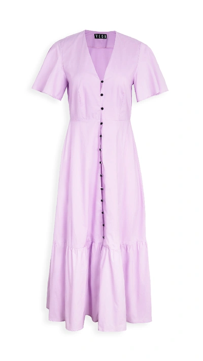 Veda Montana Cotton Dress In Lilac