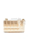 L'AFSHAR GRACE CLUTCH WITH CLEAR SHORT CHAIN