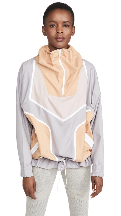 Adidas By Stella Mccartney Colour-block Performance Jacket In Grey